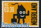 Moving stamp 1v, Entirely punched