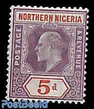 Northern Nigeria, 5d, WM Crown-CA, Stamp out of set