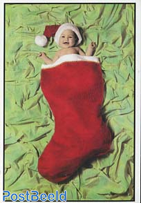 'Baby Ezra in Christmas Stocking'