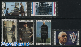 In memory of Charles de Gaulle 6v, overprints