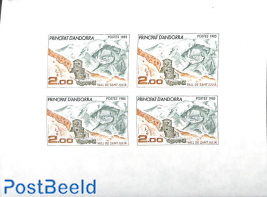Country view 1v, Imperforated block m/s with 4 stamps
