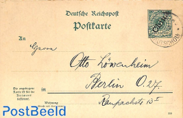 Reply Paid postcard 5/5pf to Berlin