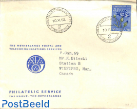 NVPH No. 587 on cover, enkelfrankering