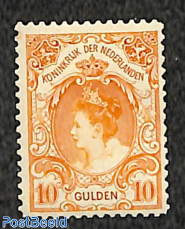 10g oranh=ge, MNH with thin spot left side above