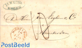 Folding letter from MIDDELBURG to Amsterdam