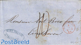 Folding letter from MAASTRICHT to Eindhoven