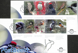 Birds of the forest and moor 10v, FDC E811a+b (2 covers)