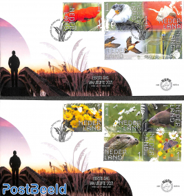 De Onlanden 10v, FDC (2 covers)