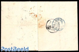Folded letter from Barcelona to Paris