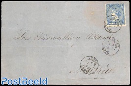Folded letter from JEREZ to Madrid, fa. Weisweiler y Bauer