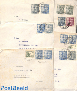 Lot with 7 covers, sent to Holland