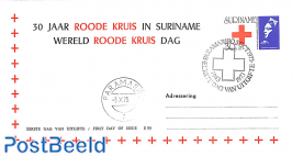 Red Cross 1v, FDC without address