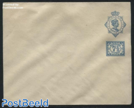 Envelope 12.5c and 7.5c blue, white paper