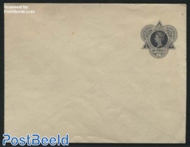Envelope 10c grey, inside greyblue