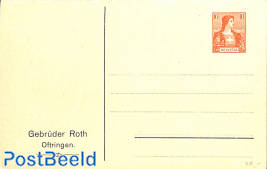 Private reply paid postcard 10/15c, Gebr. Roth Oftringen