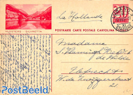 Illustrated postcard Silvretta 20c, used
