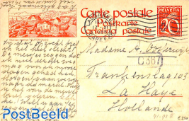 Illustrated postcard 20c, Teufen, used
