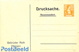 Private reply paid postcard 12/5c, Gebr. Roth Oftringen