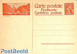 Illustrated postcard 20c, Interlaken