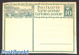 Illustrated Postcard 10c, hor. perf, Sierre