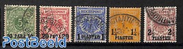 German post, Overprints 5v, used