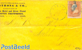 small yellow envelope from Winsted Co. to Attleborough,Mass.