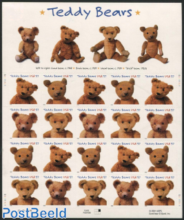 Teddy Bears minisheet s-a