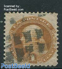 1c Ocre, used