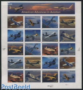 American Advances in Aviation minisheet s-a
