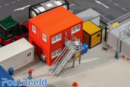 4 Building site containers, orange