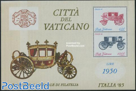 Italia 85 stamp exposition s/s