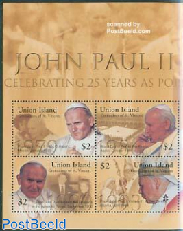 Union Island, Pope John Paul II 4v m/s