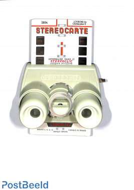 Stereoclic viewer with 8 3-d cards