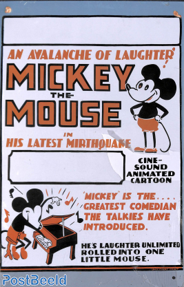Tin plate, Mickey the Mouse 25x38,7cm