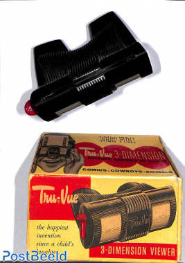 Tru-Vue original viewer with box + 14 3-d picture cards