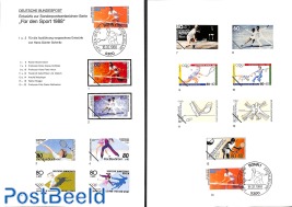 2 sheets with non-accepted designs + final stamp with special cancellation