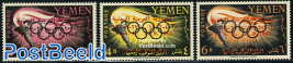 Olympic Games 3v overprints 27-9-1962