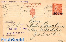 Postcard 20 öre overprint