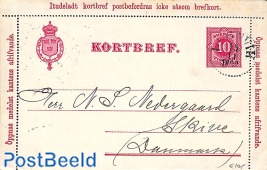 Card letter 10ö, used