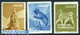 Animals, coil stamps 3v
