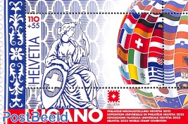 Helvetia, Lugano stamp exposition s/s