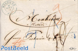 folding letter from Menziken to Aarau