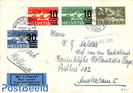 Airmail from Winterthur to Amsterdam. 