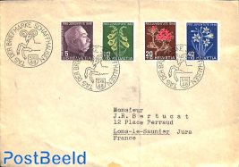 envelope to Lons-Le-Saunier, France. Tag der Briefmarket '48