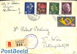 Registered envelope from Luzern to Vienna 