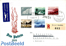 First Day Cover Pro Patria, registered to Rotterdam