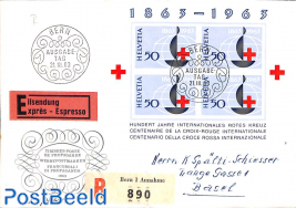 Registered envelope from Bern to Basel, sent with express 