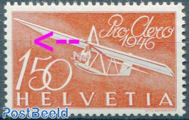 150c, Plate flaw, red line from left wing to 150