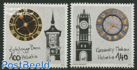Clocks, joint issue Russia 2v