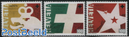 Accession of Geneve, Neuchatel & Valais 3v